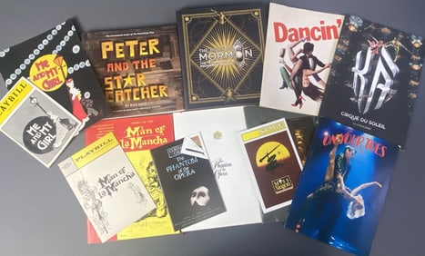 Broadway Musical Books and Playbills Books and playbills for Man of La Mancha, Book of Mormon, Miss