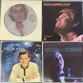 Vinyl Records Boone Sinatra Campbell Manilow Glenn Campbell Live, Capitol Records STBO2-268. Two