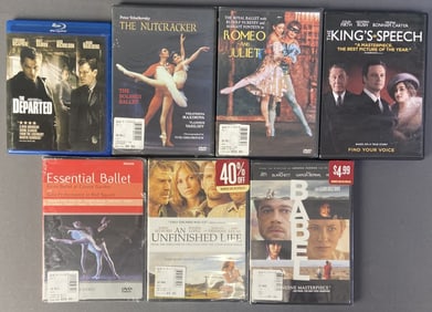 DVD & Blu Ray Discs Set of Seven Seven Blu ray and DVDs. Departed Blu-ray and King's Speech DVD, are