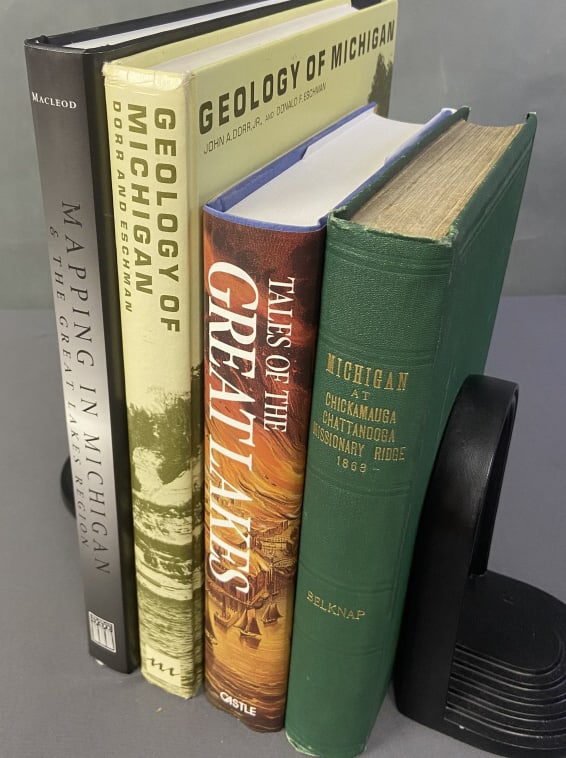 Vintage & Antique Michigan Books Set of 4 Michigan at Chickamauga Chattanooga Missionary Ridge 1863: Michigan at Chickamauga Chattanooga Missionary Ridge 1863 published by Robert Smith Publishing 1899, second edition. Split in front end pages. Geology of Michigan by John A Dorr Jr and Donald F Eschma