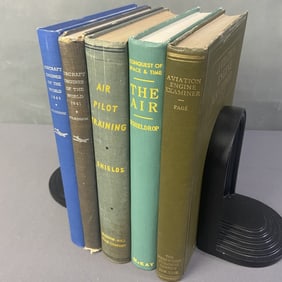 Vintage Aviation Books Set of Five Aviation Engine Examiner by Major Victor W Page published by