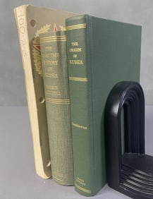 Vintage Russian History & Military Books Set of 3 The Origin of Russia by Henryk Padzkiewicz.