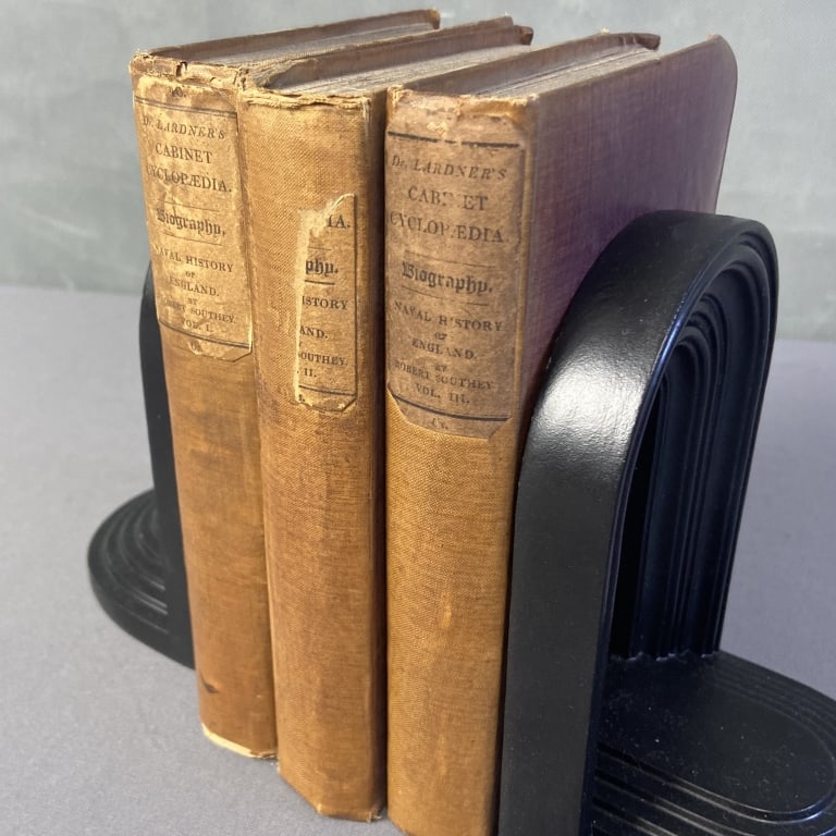 Antique Book Set Naval History of England 1833 The Cabinet Could Cyclopedia Biography The British (1 of 10)