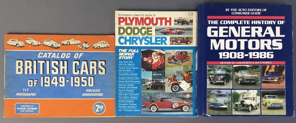 Vintage Car Books GM, British, & Plymouth Petersen's Complete Book of Plymouth, Dodge, Chrysler, (1 of 11)