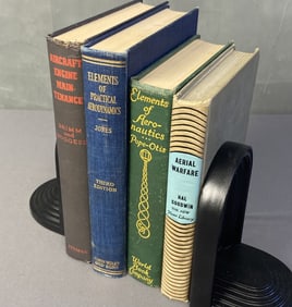Vintage Aeronautics Books Set of Four Aerial Warfare by Hal Goodwin, published by The New Home