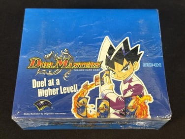 Duel Masters Booster Packs DM-01 Sealed Box Sealed box of 10 card booster packs. Some breaks in