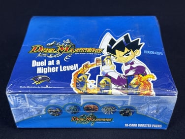 Duel Masters Booster Packs DM-01 Sealed Box Sealed box of 10 card booster packs. Small hole in