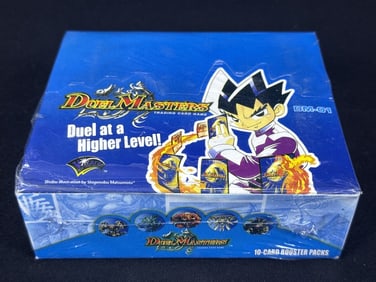 Duel Masters Booster Packs DM-01 Sealed Box Sealed box of 10 card booster packs. Small puncture in