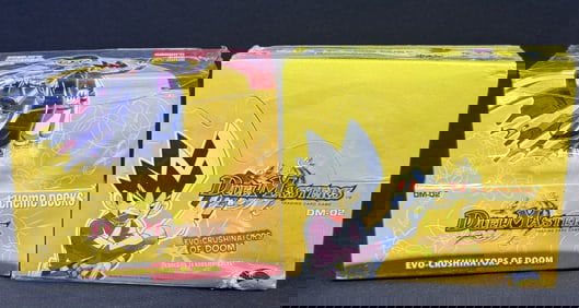 Duel Masters Sealed DM-02 Booster & Theme Decks Evo-Crushinators of Doom. Each box has a breaks in