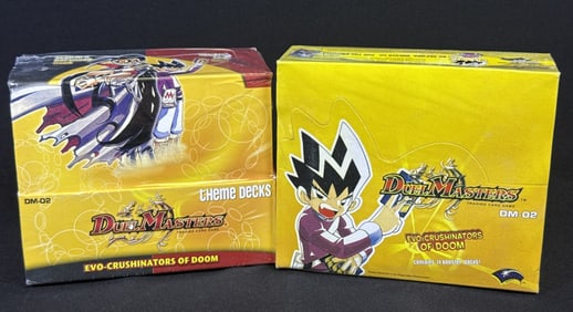 Duel Masters Sealed DM-02 Booster & Theme Decks Evo-Crushinators of Doom. Booster box has a breaks