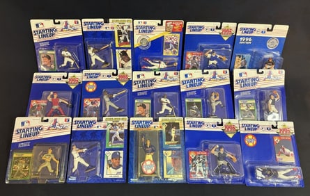 Topps Starting Lineup Baseball Collection 15 unopened figures. Some warping on card backs. See
