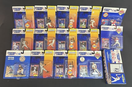 Topps Starting Lineup Baseball Collection 14 unopened figures and unopened headline collection.