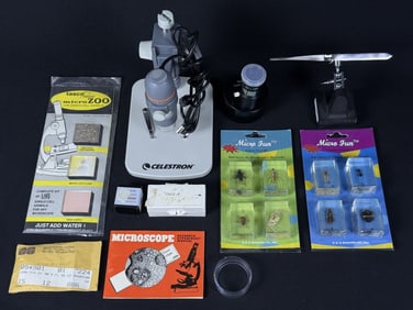 Microscope Slides Insects & Other Accessories Please refer to photos for included items and