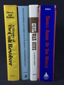 Vintage Firearm History & Encyclopedia Books 4 Books with dust jackets. No smoke damage. Some signs