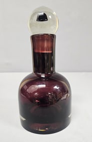 Vintage Cranberry Glass Decanter & Stopper
