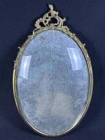 Antique Bronze Oval Frame Dome Glass Some tarnish and other signs of age please refer to photos for