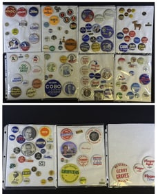 Michigan Political Pinback Button Collection 1 Buttons from many eras from many different races.
