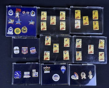 Olympics Enamel Pin Collection Diet Coke Calgary 1988 set. Please refer to photos for included pins