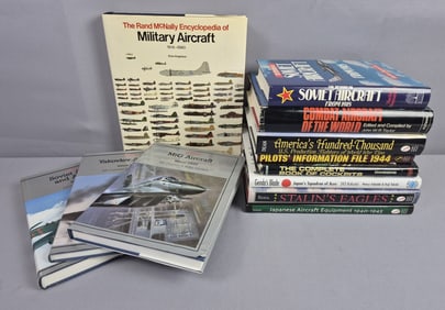 Vintage Hardcover Military Aircraft History Books Not all inspected. Please see images for details