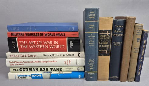 Vintage Hardcover Military Books Not all inspected. Please see images for details regarding the