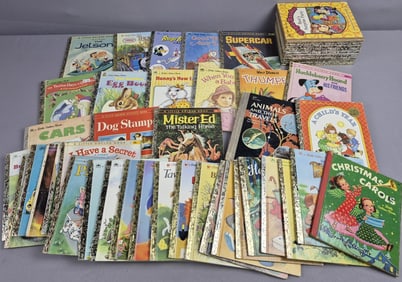 Large Lot Assorted Vintage Little Golden Books #2 Not all inspected. Please see images for details