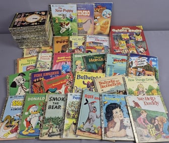 Large Lot Assorted Vintage Little Golden Books #4 Not all inspected. Please see images for details