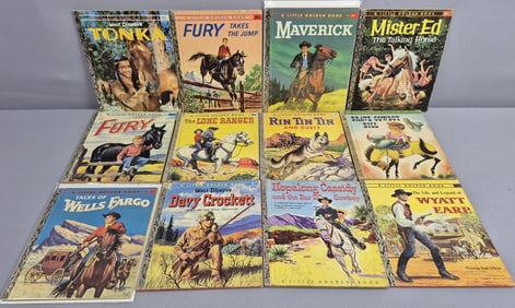 Vintage Assorted Little Golden Books Western Cowboys &