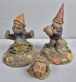 Thomas Clark Cairn Studio Gnome Figurines McEver Leap Frog & Elva Acorn