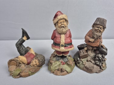 Thomas Clark Cairn Studio Gnome Figurines Mr Claus Goodfoot & Chip