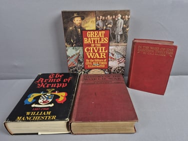 Vintage Hardcover History War Books Including History of the World War Copyright 1918 Francis A.