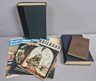 Assorted Vintage Lot of Railroad Books & Magazines Some writing in books. Please see images for
