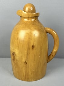 Manzoni Pietro Vietri Wooden Thermos Pitcher 1 Vietri wood copper lined thermos pitcher in like new