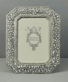 Olivia Riegel Ornate Frame 4 x 6 Olivia Riegel Asbury ornate crystal frame for 4 x 6 inch photos.