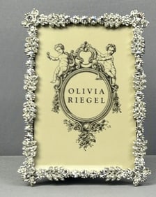 Olivia Riegel Asbury Frame 4 x 6 Olivia Riegel Asbury ornate crystal frame for 4 " x 6 " photos.