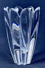 Vintage Orrefors Art Glass Vase 6.5 inches tall by 4 inches wide. No chips or cracks.
