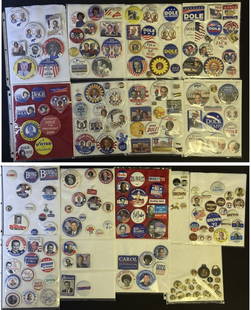 Political Pinback Buttons Mixed Collection 2 Buttons from different eras and different races. Please: Buttons from different eras and different races. Please refer to photos for included items information. 12 x 10 x 8 approximate total lot size.