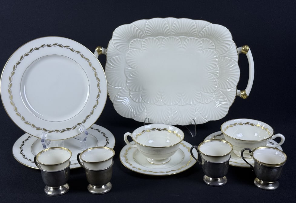 Lenox China Mixed Lot White Gold Sterling Silver 11 pieces. 126 grams silver. No chips or cracks. 14 (1 of 9)