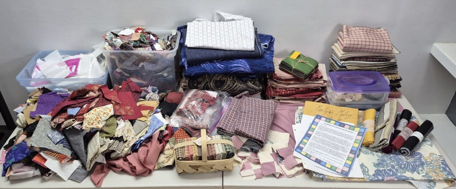 Assorted Fabric Quilting Squares Material & More What will you find???: What will you find???