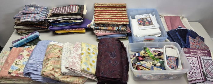 Assorted Quilting Fabrics Scraps & More What will you find???