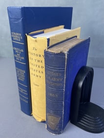 Vintage & Antique Army Books Set of Three Revised United States Army Regulations of 1861, published