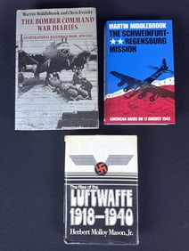 Vintage World War 2 Aviation Air Warfare Book Lot Martin Middlebrook "The Bomber Command War