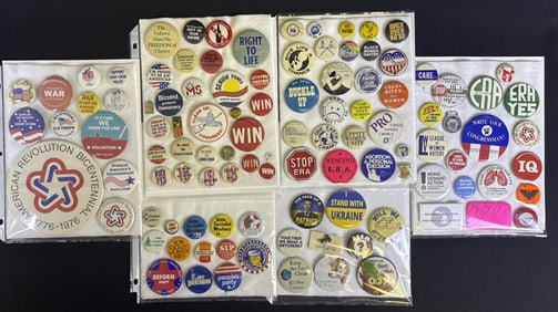Mixed Lot Political Pinback Buttons Misc Issues Many issues and slogans spanning a few decades.