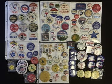 Mixed Lot Democratic Party Political Buttons From different eras. Please see photos for included