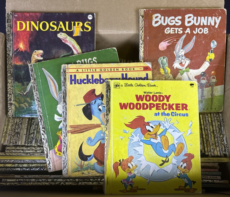 Mixed Mystery Lot Little Golden Books Mostly vintage. In used condition. 17 x 8 x 12 inches. (1 of 3)