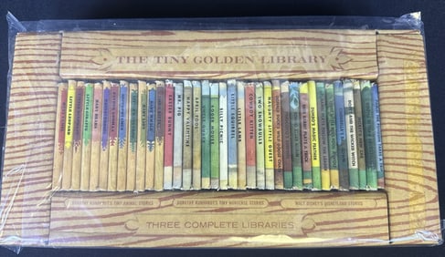 Vintage The Tiny Golden Library With box. Please see photos for included titles and condition