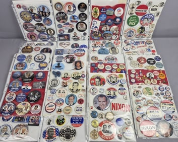 Assorted Political Pinback Buttons Nixon Obama Please see images for details regarding the