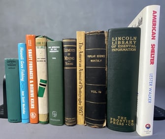 Mixed Lot Vintage & Antique Books Set of Ten Ten books on a variety of topics. Titles include