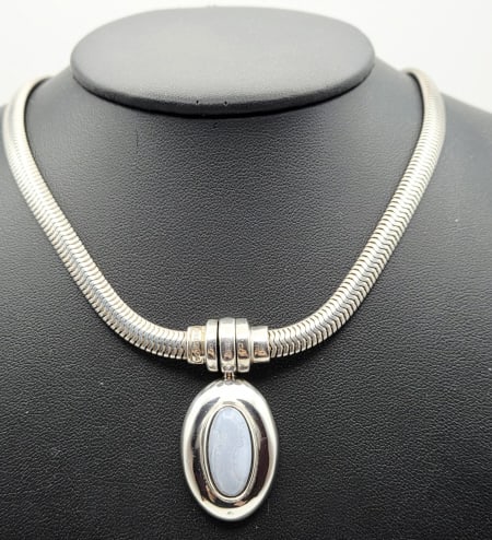 Esposito Sterling Silver Blue Lace Agate & Turquoise Necklace (1 of 8)