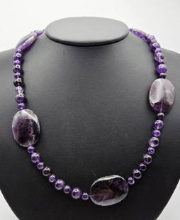Jay King Sterling Silver Amethyst Necklace Necklace Measures 36"  Necklace Weighs 102 Grams: Necklace Measures 36" Necklace Weighs 102 Grams