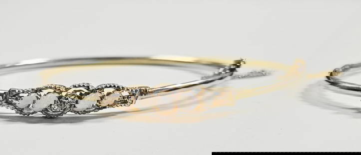 14K Yellow Gold Diamond & Opal Bracelet Bracelet weighs 6.3 Grams: Bracelet weighs 6.3 Grams